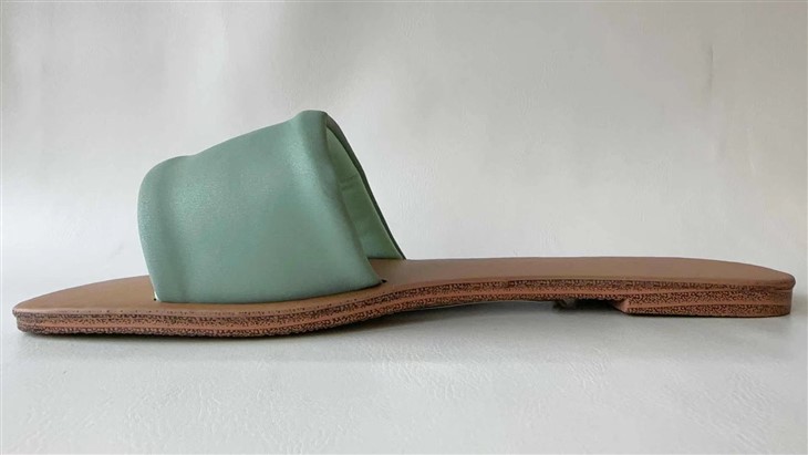 Fashionable Blue PU Leather Slippers